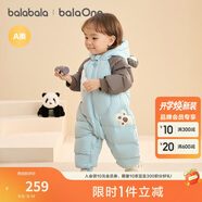 巴拉巴拉balaOne童裝兒童羽絨服連體衣2025冬裝哈衣爬服萌趣208425120204