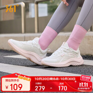 361°運(yùn)動(dòng)鞋女秋季網(wǎng)布透氣健身輕便休閑厚底慢跑步鞋子女682232210-9