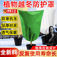 JCZS德國品質(zhì)植物防寒保暖罩果樹(shù)花卉越冬透氣保溫布植物過(guò)冬防風(fēng)加厚 寬3m高3m【拉鏈抽繩款】綠色