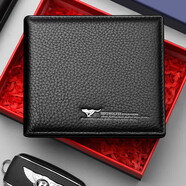 七匹狼錢(qián)包男士真牛皮夾短款禮盒手包卡包送爸爸男友長(cháng)輩實(shí)用生日禮物