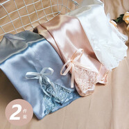 百吉祥夏季仿真絲打底褲女士外穿防走光安全褲女寬松短褲大碼蕾絲保險褲 粉色+灰色 L【120-140斤】