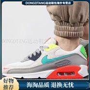 耐克（NIKE）男鞋AIR MAX90氣墊鞋復古增高女鞋運動(dòng)休閑情侶輕便跑步鞋百搭潮 Max90-紅灰綠 37.5