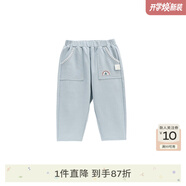 white wheat兒童2025春季新款寶寶褲子女童仿牛仔長(cháng)褲男童休閑外出直筒褲 藍色 120
