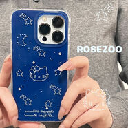 華強北優(yōu)選玫瑰動(dòng)物園可愛(ài)kitty藍色鉆石雙層手機殼適用蘋(píng)果16pro kiitty光面imd全包2-4發(fā)貨 iPhone15ProMax