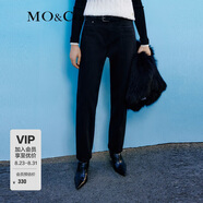 MO&Co.【吸光發(fā)熱】高腰小直筒九分黑色牛仔褲