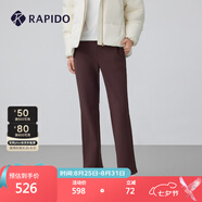 Rapido【加絨】自在褲靂霹道春秋情侶保暖抗靜電運動長褲CN4921L90 深棕色 女款【微喇靴型】 L 165/70A 女款