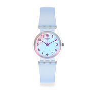 斯沃琪（Swatch）瑞士手表炫彩小巧石英初高中女學(xué)生腕表考試畢業(yè)禮物 純凈天藍_LK396