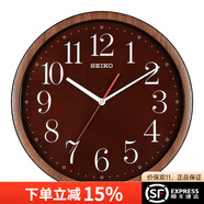 SEIKO精工鐘表歐式客廳現(xiàn)代簡約低音時尚創(chuàng)意電子裝飾掛鐘臥室日歷時鐘 QXA737Z