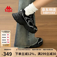 卡帕（Kappa）女鞋秋季網(wǎng)面運(yùn)動(dòng)鞋子女款網(wǎng)鞋增高老爹鞋休閑跑步鞋 黑色 36
