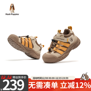 暇步士（Hush Puppies）童鞋新款兒童戶(hù)外運動(dòng)鞋軟底輕便女童鞋透氣跑步休閑男童鞋子 HP5805004棕色款 38