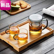 WMF福騰寶德國品質(zhì)玻璃茶壺耐高溫加厚茶水分離2025新款家用高硼硅花 墨色泡茶杯+2杯+茶盤(pán) 320ml 301mL(含)-400mL(含)