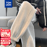 唐獅（TonLion）2024女束腳顯瘦休閑側拼衛褲WP 無(wú)絨款/冷麻灰/二批 M 