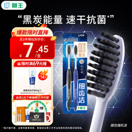 獅王（Lion）細齒潔0.01炭能量護齦牙刷2支軟毛 顏色隨機發(fā)貨