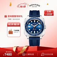 雷米格深潛者300全自動(dòng)機械表瑞士表腕表潛水表專(zhuān)業(yè)男表 藍色