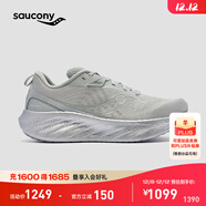 Saucony【彭于晏同款】索康尼勝利22專(zhuān)業(yè)強緩震跑鞋男厚底跑步鞋運動(dòng)鞋男 灰603【全息銀】 42