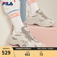 FILA斐樂(lè )SOFIA魚(yú)刺鞋女鞋跑步鞋復古老爹鞋女增高鞋休閑鞋 南極灰/合金灰-AG 38.5