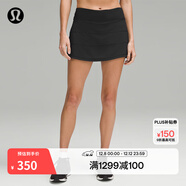 lululemon丨Pace Rival 女士運動(dòng)中腰短裙 速干 芯吸 LW8A78R 黑色 2XL /14