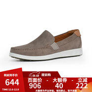 愛(ài)步（ECCO）男一腳蹬透氣商務(wù)休閑皮鞋 輕巧莫克 540504 58267-淺咖啡色 41