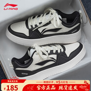 李寧女鞋韓版鞋子女生秋季2025新款青少年運動(dòng)休閑低幫軟底輕便跑步鞋 云霧白/晶黑色 36