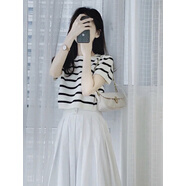 套裝女兩件套新款裙子歐洲站輕成熟風(fēng)格女士套裝香港風(fēng)格2025新款 白色套裝 S