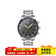 天梭 律馳516系列 石英機芯 三眼黑黃計時(shí) 男表 瑞表 42mm 黑色表盤(pán)  黑色表盤(pán)