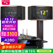 山水（SANSUI） FK-101家庭ktv音響 K歌套裝 卡拉ok 大功率功放 家用卡包音箱 家庭影院 點(diǎn)歌機唱K設備12吋  FK121五喇叭+功放+U段麥