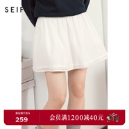 詩(shī)凡黎（'SEIFINI）詩(shī)凡黎A字蕾絲花邊蓬蓬裙2025年春新款甜美俏皮時(shí)尚百搭顯瘦短裙 白色 M