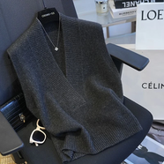 【百搭神器】純色短袖輕奢無(wú)袖針織V領(lǐng)外搭外穿馬夾洋氣衣服 灰色【專(zhuān)柜正品】 2XL 【建議125-135斤】