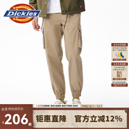 dickies休閑褲 男女同款新復古回潮印花多口袋束口工裝褲百搭8 沙色 28