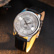 左微沙（JOWISSA）瑞士原裝進(jìn)口力洛克全自動(dòng)機械手表男背透防水簡(jiǎn)約休閑新年禮物 白色-表盤(pán)43MM-J4.133.L-皮帶款