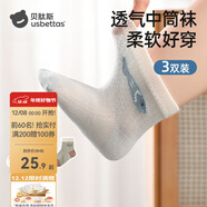 貝肽斯兒童襪子春秋季嬰兒襪子薄款純棉寶寶透氣網(wǎng)眼襪男童女童冰絲無(wú)骨 洛普熊【清爽透氣 無(wú)骨襪頭 3-5歲 (推薦14-16cm)