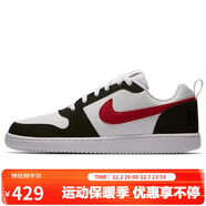 耐克NIKE男休閑鞋COURT BOROUGH運動(dòng)鞋838937-102黑白/紅43