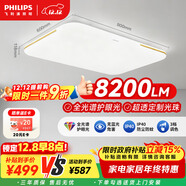 飛利浦（PHILIPS）客廳吸頂燈全光譜護眼簡(jiǎn)約超薄可調光燈具130W品逸[包安裝]