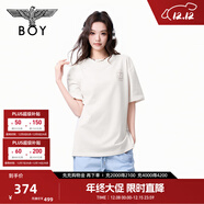 BOY LONDON春夏男女同款黑色潮牌朋克短袖T恤N01143 米白色 L