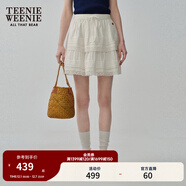 Teenie Weenie小熊夏季法式白色蓬蓬氣質(zhì)蕾絲蛋糕半身裙短裙子女裝 A-白色 L