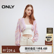 ONLY 2025春季舒適透氣蝙蝠袖鏤空短款開(kāi)衫針織衫女|12513A009