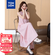 唐獅（TonLion）2025夏女圓領(lǐng)背帶連衣裙