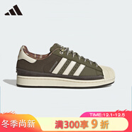 阿迪達斯 （adidas）三葉草男鞋女鞋 2025秋季新款低幫休閑鞋經(jīng)典貝殼頭百搭滑板鞋 JR6991/深橄欖綠/乳白色/暗橄欖綠 41