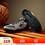 安踏（ANTA）【空域 SKYSPACE】板鞋男潮流百搭復古休閑簡(jiǎn)約黑低幫籃球文化鞋 亞麻灰/碳灰/基礎黑-3 40 (男7碼)