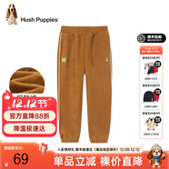暇步士（Hush Puppies）童裝兒童男女大童秋冬款舒適簡(jiǎn)約百搭針織長(cháng)褲 棕駝色C款 常規款 160