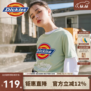 dickies【經(jīng)典款】短袖 情侶款印花短袖t恤 DK007386 灰綠色 XS