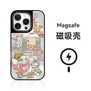 捷佑（QUICKHELP）玲娜貝兒達(dá)菲適用蘋(píng)果17promax手機(jī)殼新款iPhone16Pro的硅膠保護(hù) [達(dá)菲七寶]Magsafe磁吸錫紙黑框 iPhone15ProMax