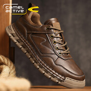 駱駝動(dòng)感（camel active）德國駱駝動(dòng)感皮鞋男款秋季戶(hù)外防滑運動(dòng)休閑鞋城市散步爸爸開(kāi)車(chē)鞋 紅棕【駱駝動(dòng)感】防滑9839HY 38 _標準運動(dòng)鞋碼