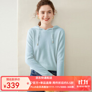 帕什 連帽款羊絨衫女秋冬新款35%山羊絨19色簡約百搭純色針織衫SH-312 ?？账{ XL