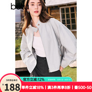 百圖betu女裝秋季新款短外套下擺抽繩設計帥氣戶(hù)外外套女2408T56 灰色 XS