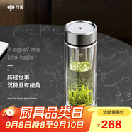 萬象（WANXIANG）雙層玻璃杯商務(wù)辦公V148RL車載便攜男士家用370ML大容量泡茶水杯