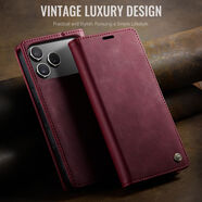 盟點(diǎn)適用iphone17promax翻蓋手機殼真皮17 Air錢(qián)包式17蘋(píng)果17pro皮套17全包保護套帶卡槽防摔牛皮高檔 【紅色】復古皮紋帶卡槽錢(qián)夾防盜刷卡 iPhone 17