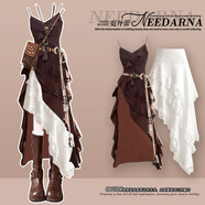 小紅書爆款內(nèi)蒙古草原旅游穿搭波西米亞白色連衣裙子2025夏季海邊 咖色吊帶裙+白不規(guī)則半身裙[不含 S 均碼