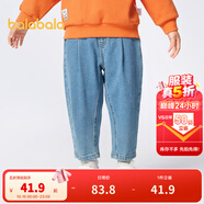 巴拉巴拉童裝男童褲子簡(jiǎn)約日常兒童秋裝小童寶寶長(zhǎng)褲潮 牛仔淺藍(lán)88101 105