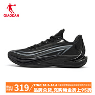 喬丹QIAODAN男籃球鞋毒牙3v3回彈低幫實(shí)戰(zhàn)耐磨戰(zhàn)靴 黑色/銀色 44